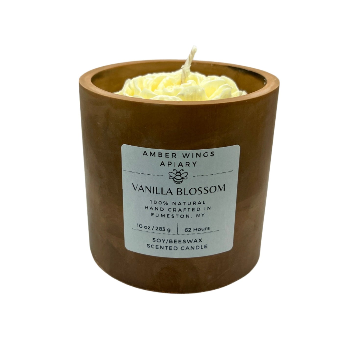 Vanilla Blossom Artisan Bloom Candle – 10oz Handcrafted Elegance