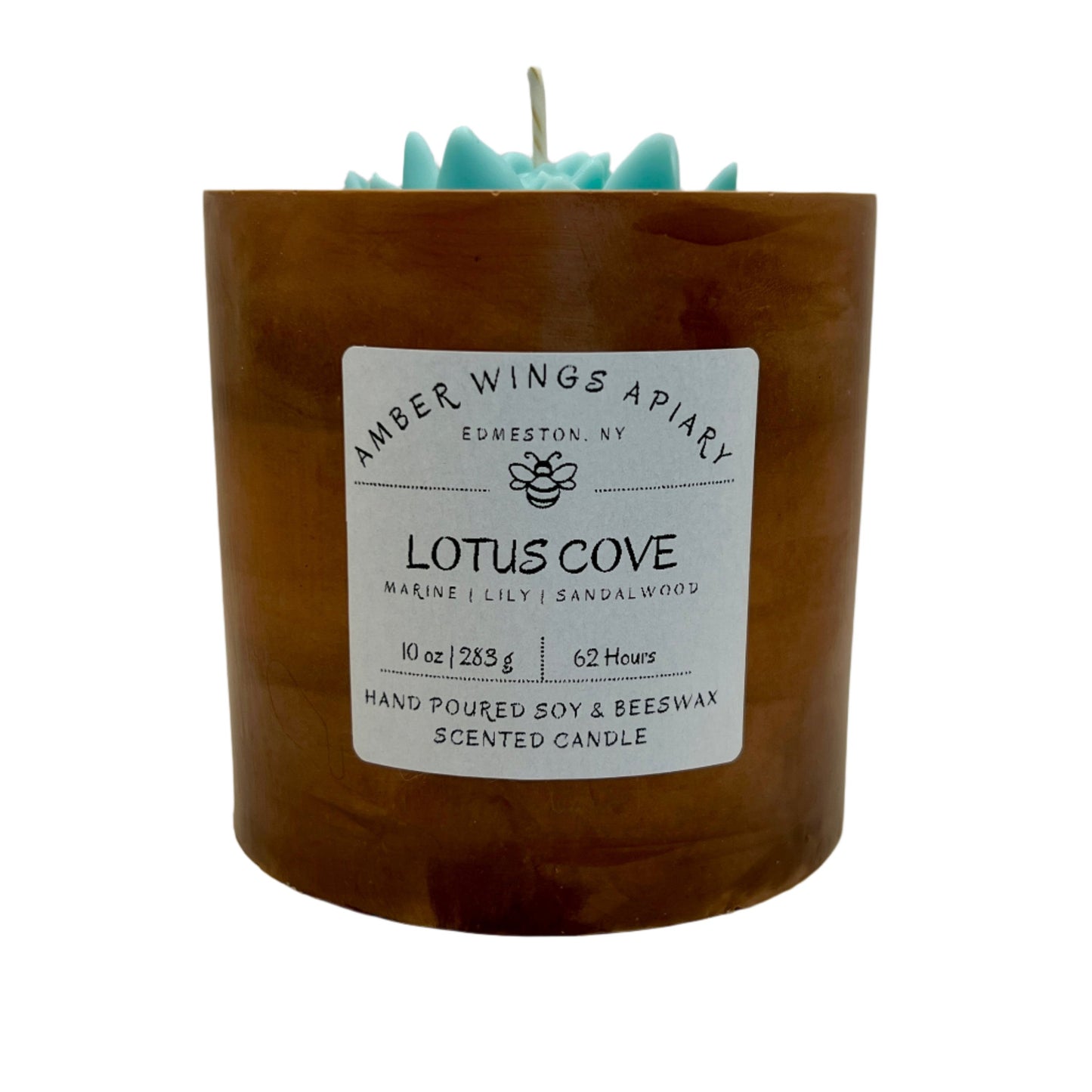 Lotus Cove Artisan Bloom Candle – 10oz Handcrafted Elegance