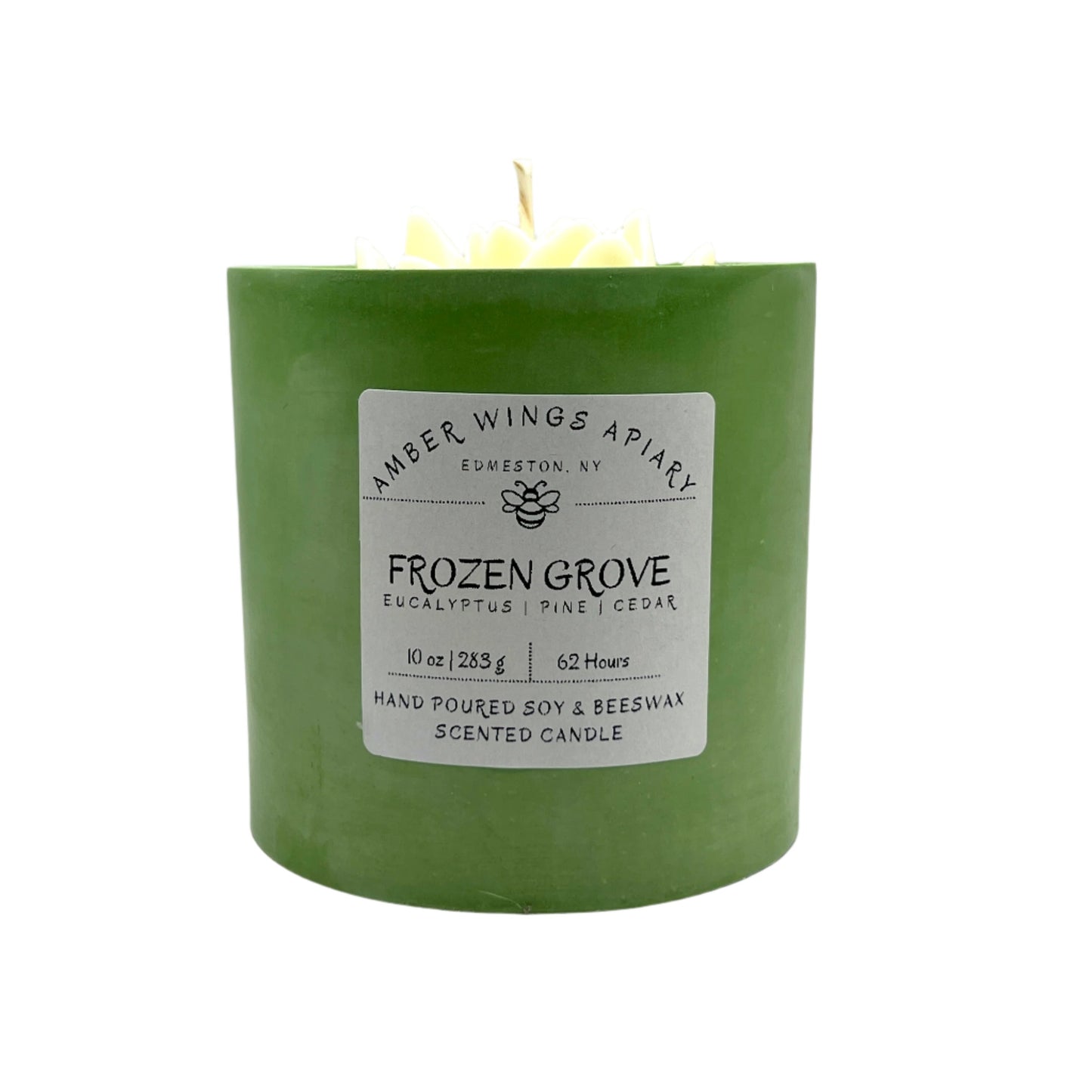 Frozen Grove Artisan Bloom Candle – 10oz Handcrafted Elegance
