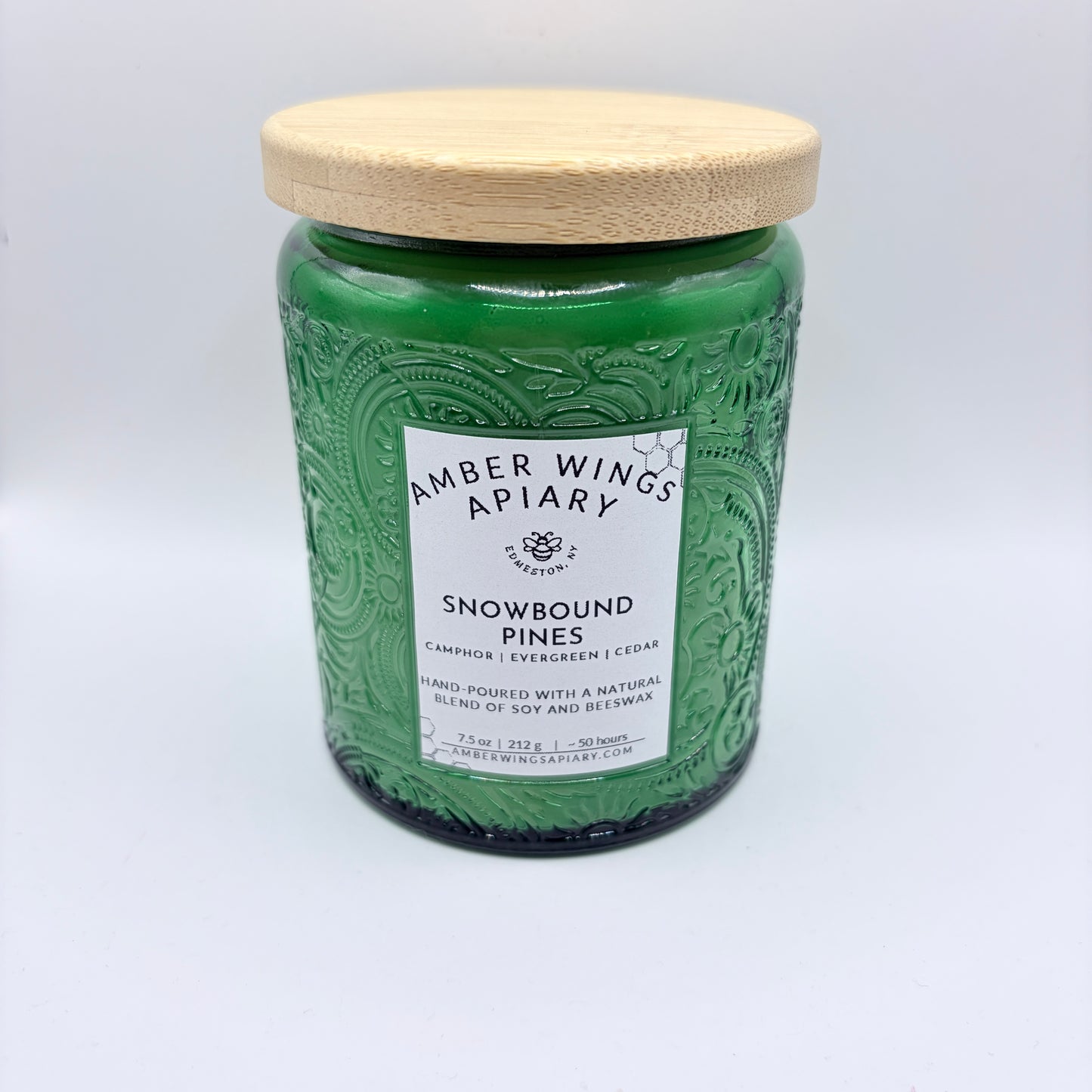 Amber Wings Apiary | Celestial Candle (7.5 oz) | Long-Lasting Home Fragrance | Snowbound Pines