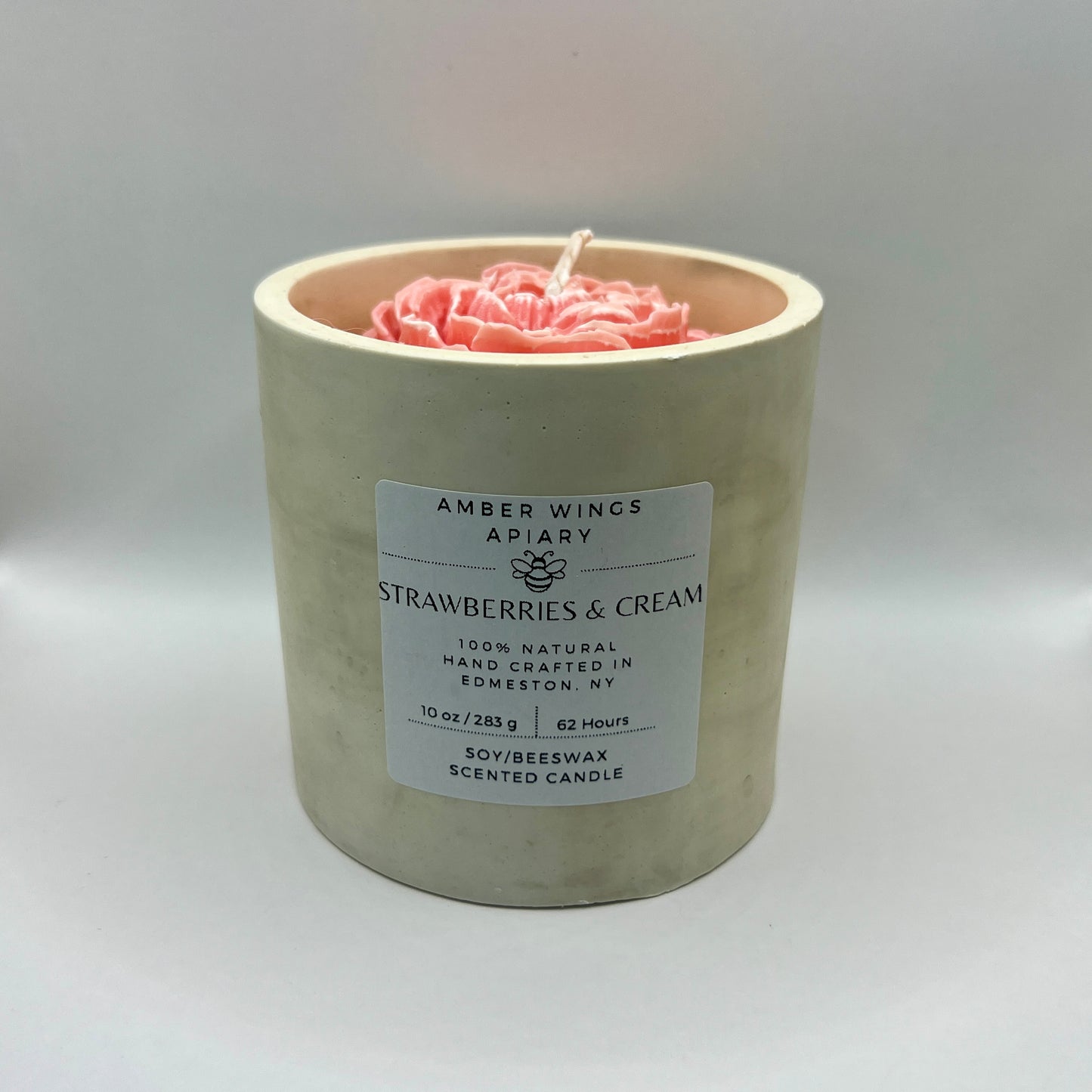 Large Strawberries & Cream Candle