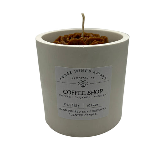 Coffee Shop Artisan Bloom Candle – 10oz Handcrafted Elegance