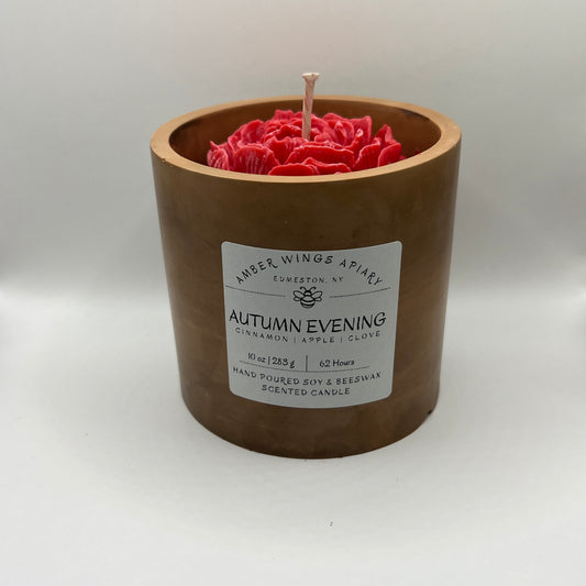 Autumn Evening Artisan Bloom Candle – 10oz Handcrafted Elegance