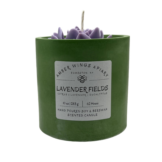 Lavender Fields Artisan Bloom Candle – 10oz Handcrafted Elegance