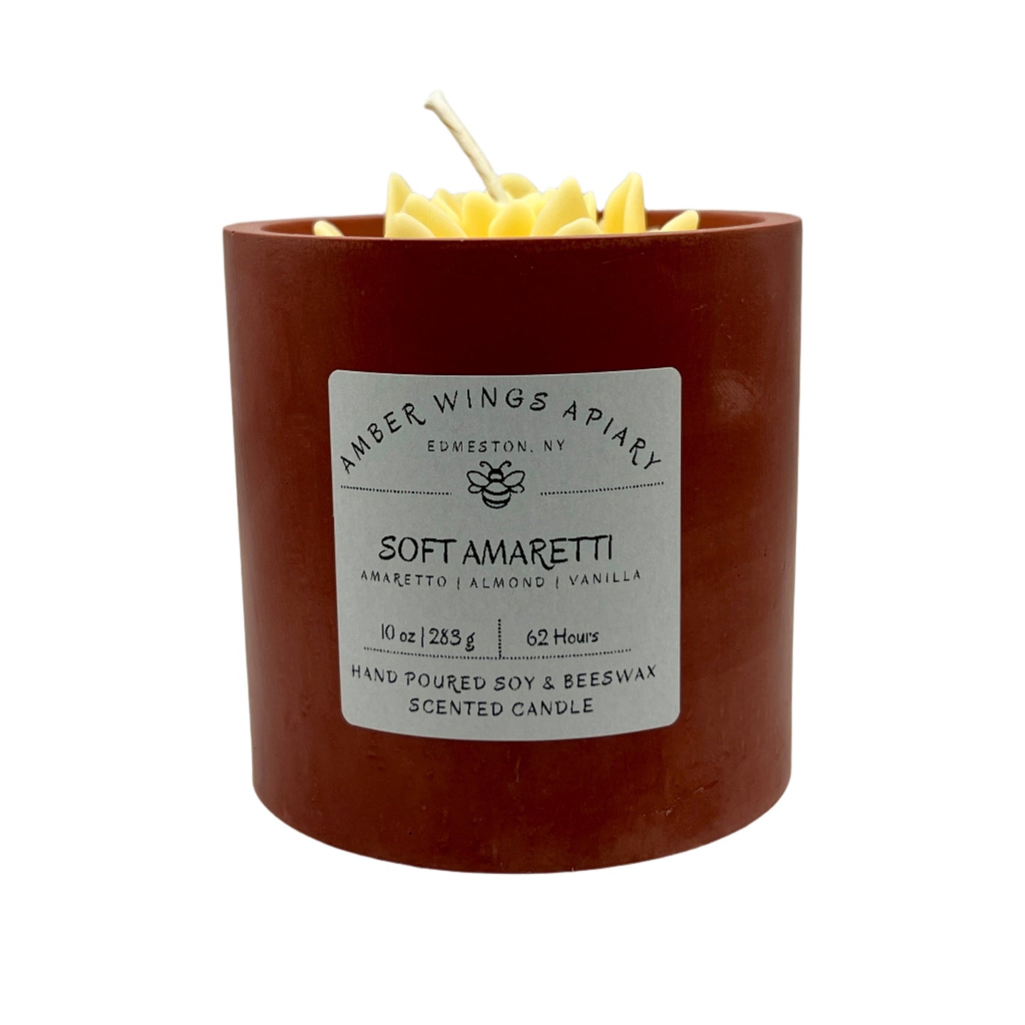 Soft Amaretti Artisan Bloom Candle – 10oz Handcrafted Elegance