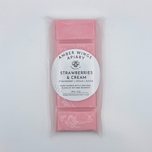 Strawberries & Cream Snap Melt Bar - 1.8oz Snap, Melt, Relax