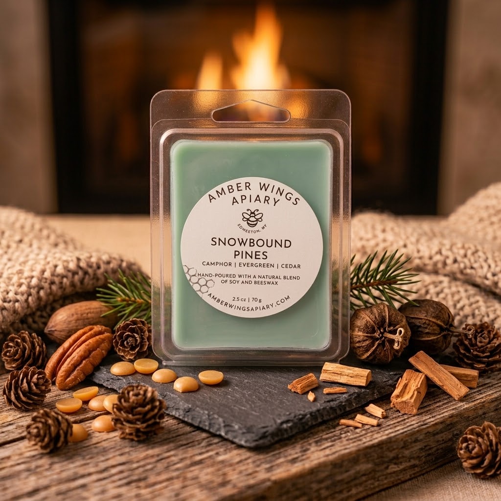 Snowbound Pines Wax Melts - Amber Wings Apiary