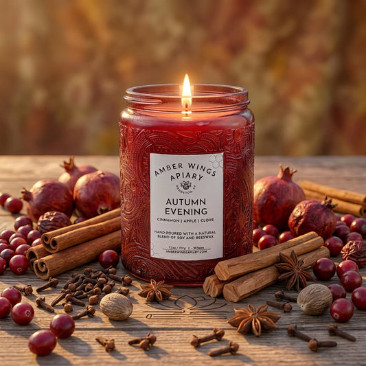 Autumn Evening Celestial Candle - Amber Wings Apiary