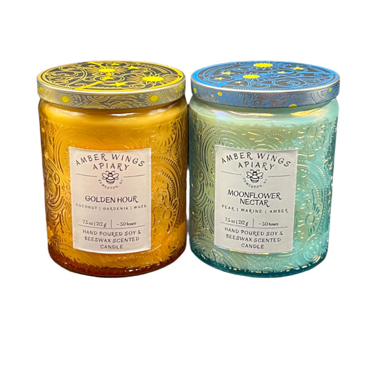 Celestial Collection: Golden Hour & Moonflower Nectar Candles (7.5oz)