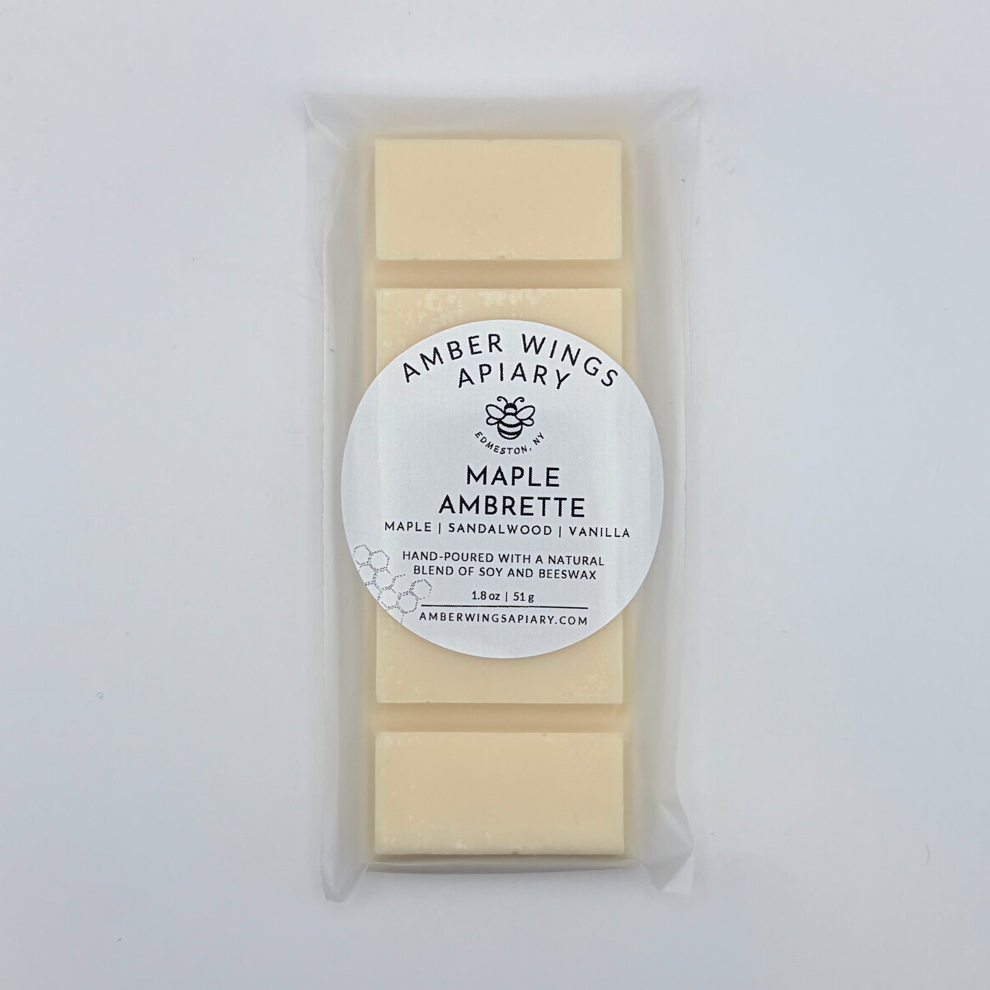 Maple Ambrette Snap Melt Bar - 1.8oz Snap, Melt, Relax