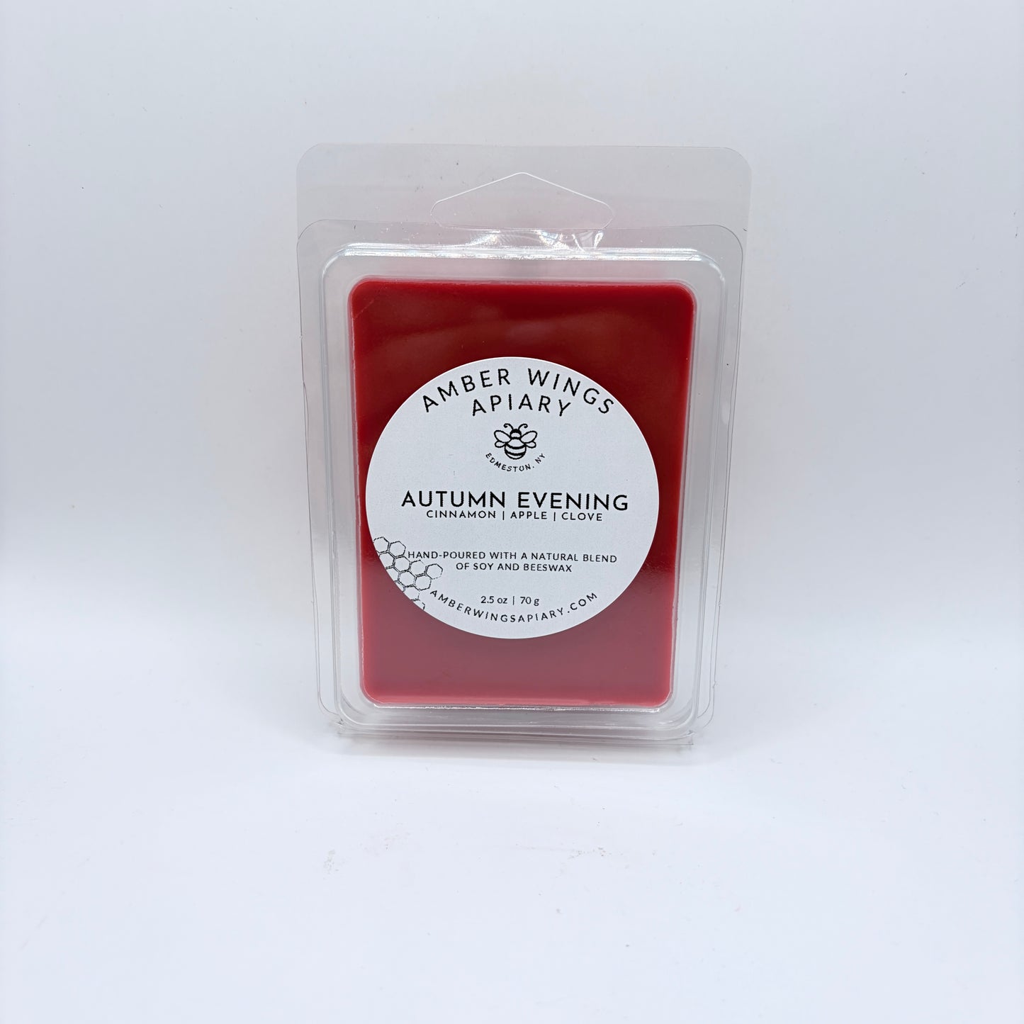 Amber Wings Apiary | Highly Scented Wax Melts (2.5 oz) | Long-Lasting Home Fragrance | Autumn Evening
