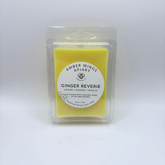 Amber Wings Apiary | Highly Scented Wax Melts (2.5 oz) | Long-Lasting Home Fragrance | Ginger Reverie